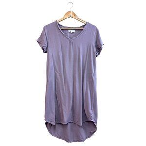 Cloth & Stone Mauve High-Low Hem V-Neck T-Shirt Dress Small